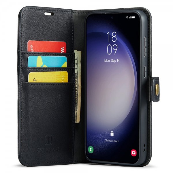 Dg.Ming Samsung Galaxy S25 Plus -kotelo irrotettavalla kuorella, musta