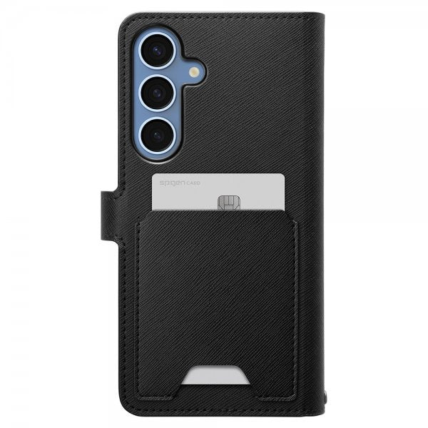 Spigen Samsung Galaxy S25 Plus -suojakotelo Wallet S, musta