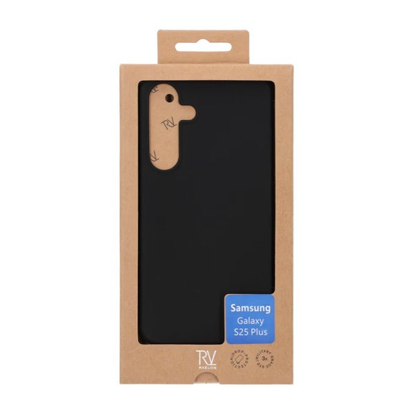 Rvelon Samsung Galaxy S25 Plus Silikonisuojakuori Musta