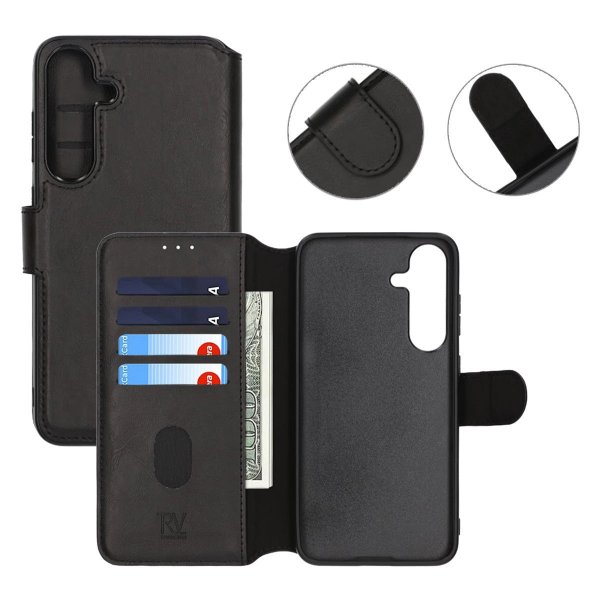 Rvelon Samsung Galaxy S25 Plus Kotelo 4 Korttipaikkaa Musta