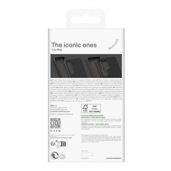 Puro Samsung Galaxy S25 Plus -suojakuori ICON Mag musta