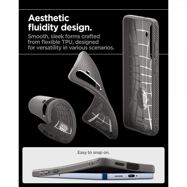 Spigen Samsung Galaxy S25 Plus Kuori Liquid Air Marble Gray