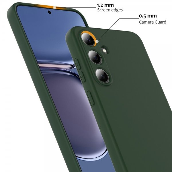 Samsung Galaxy S25 Plus -kuori silikonihihnalla MagSafe Tummanvihreä