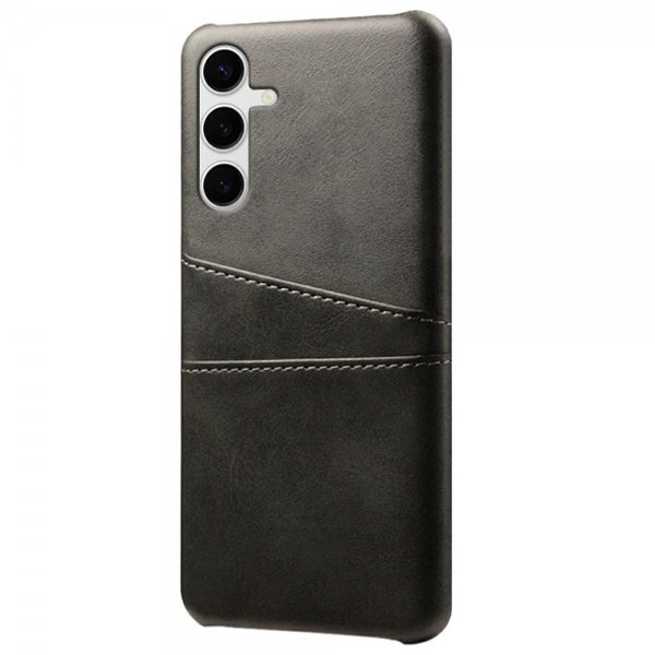 Samsung Galaxy S25 Plus -suojakuori, jossa kaksi korttipaikkaa, musta
