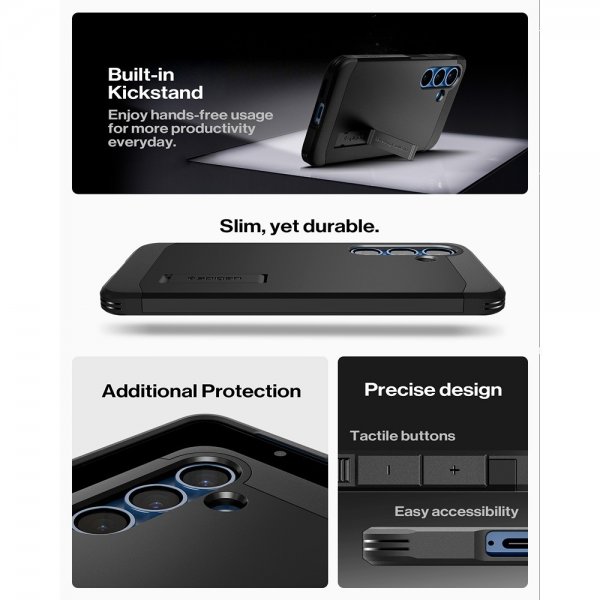 Spigen Samsung Galaxy S25 Plus Kuori Tough Armor MagFit Musta