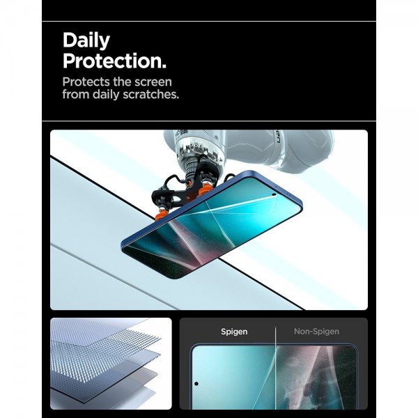 Spigen Samsung Galaxy S25 Plus EliteShield EZ Fit -näytönsuoja