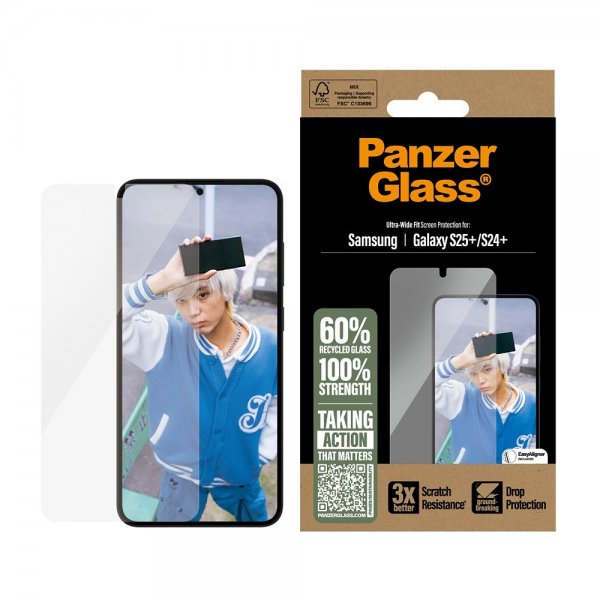 PanzerGlass Samsung Galaxy S24 Plus/Galaxy S25 Plus näytönsuoja Ultra-Wide Fit EasyAligner