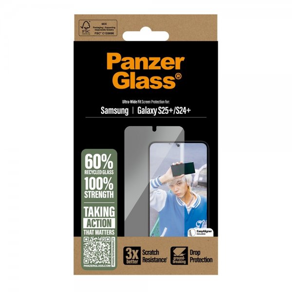 PanzerGlass Samsung Galaxy S24 Plus/Galaxy S25 Plus näytönsuoja Ultra-Wide Fit EasyAligner
