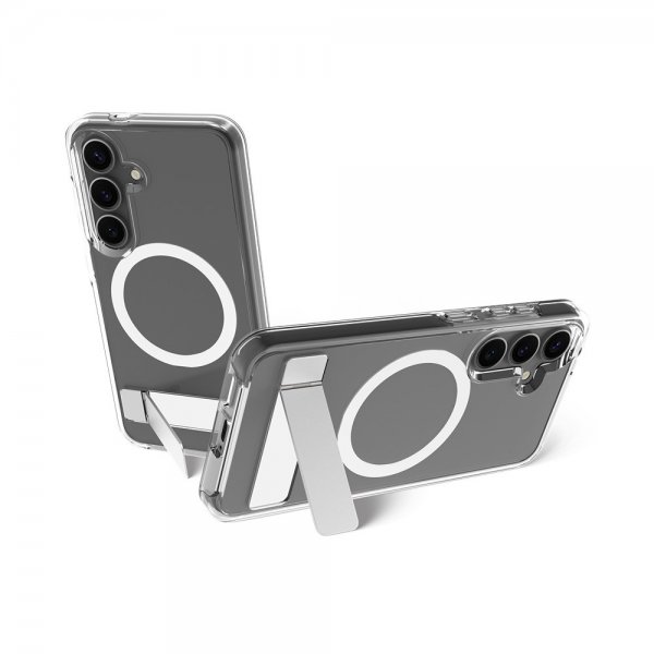 dbramante1928 Samsung Galaxy S25 Kuori Iceland Pro Qi2 Kickstand Läpinäkyvä