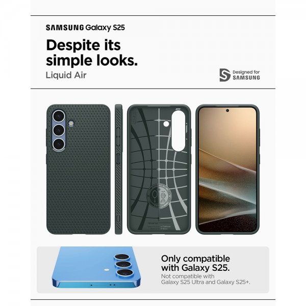 Spigen Samsung Galaxy S25 Kuori Liquid Air Abyss Green