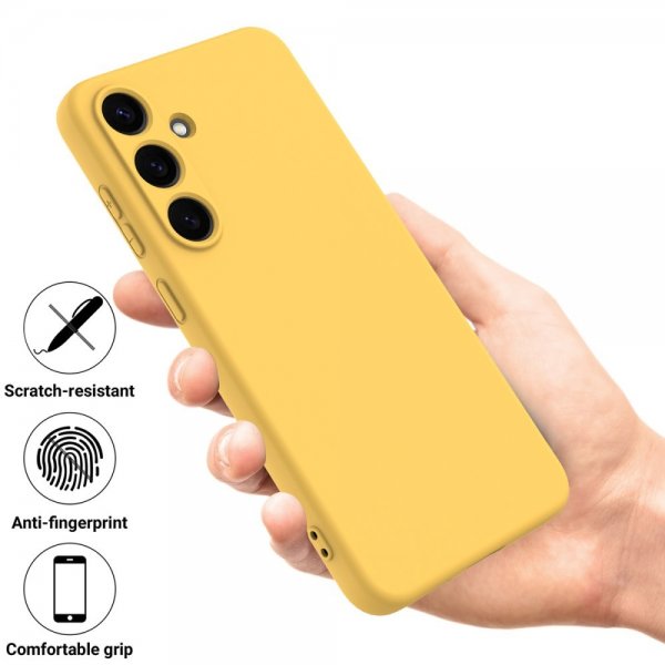 Samsung Galaxy S25 Kuori Hihnalla Silikoni Keltainen