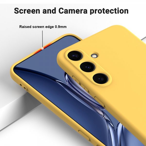 Samsung Galaxy S25 Kuori Hihnalla Silikoni Keltainen