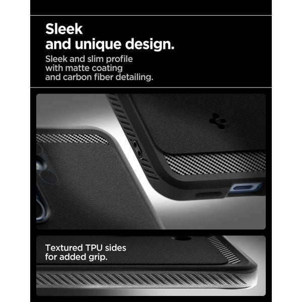 Spigen Samsung Galaxy S25 -suojakuori Rugged Armor MagFit Matte Black