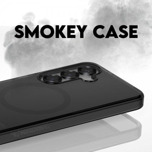 CARE by PanzerGlass Samsung Galaxy S25 -kuori Smokey MagSafe musta