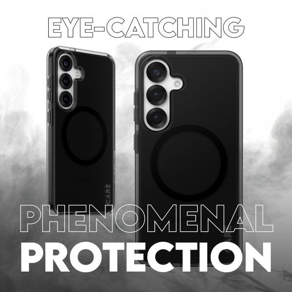 CARE by PanzerGlass Samsung Galaxy S25 -kuori Smokey MagSafe musta