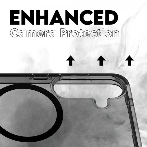 CARE by PanzerGlass Samsung Galaxy S25 -kuori Smokey MagSafe musta