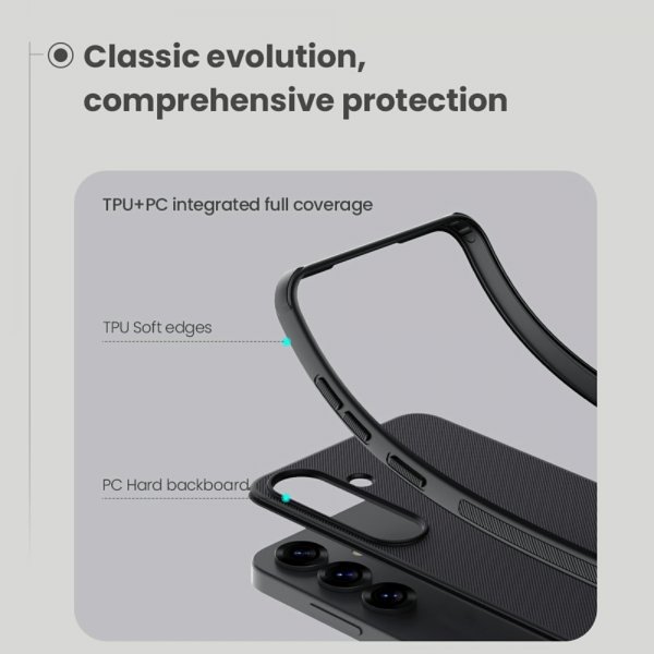 Nillkin Samsung Galaxy S25 -suojakuori Super Frosted Shield Pro MagSafe, musta