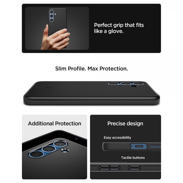 Spigen Samsung Galaxy S25 -kuori, Thin Fit MagFit, musta