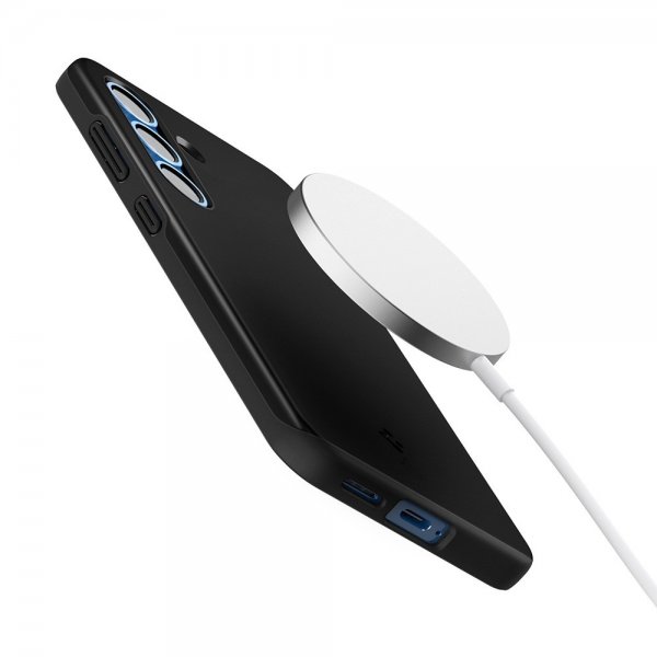 Spigen Samsung Galaxy S25 -kuori, Thin Fit MagFit, musta