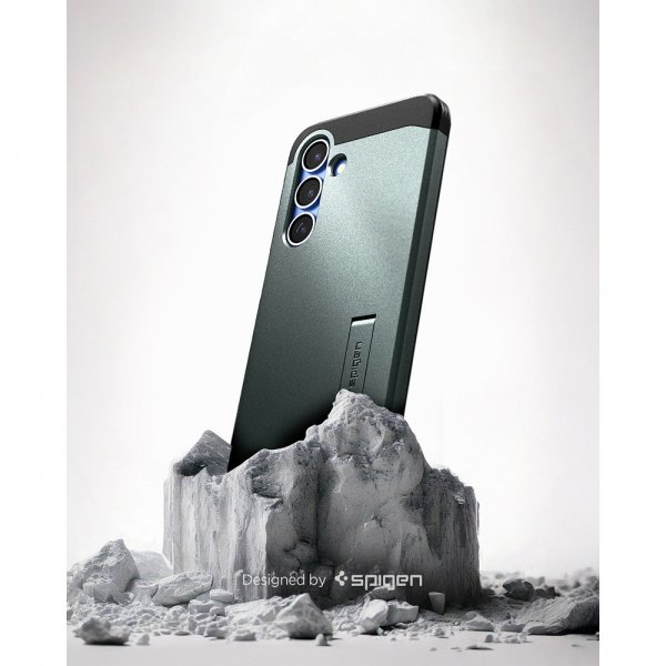 Spigen Samsung Galaxy S25 -suojakuori Tough Armor MagFit Abyss Green