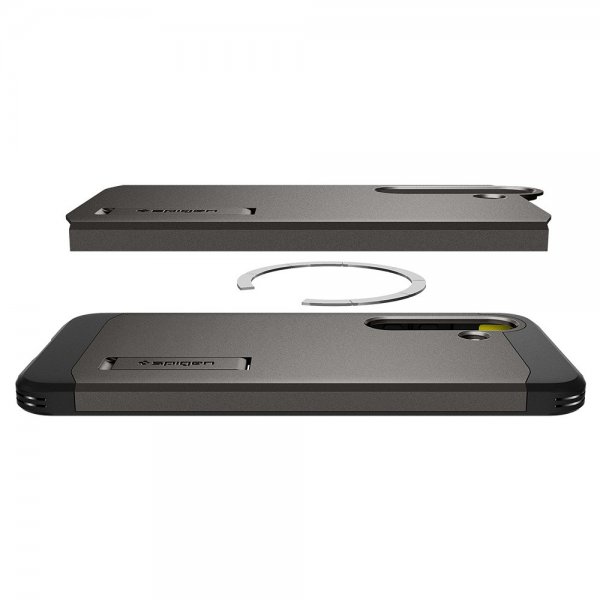 Spigen Samsung Galaxy S25 -suojakuori Tough Armor MagFit Gunmetal