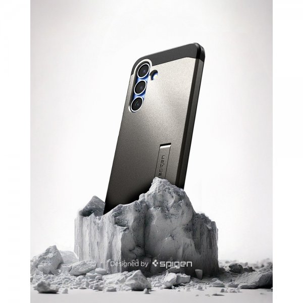 Spigen Samsung Galaxy S25 -suojakuori Tough Armor MagFit Gunmetal
