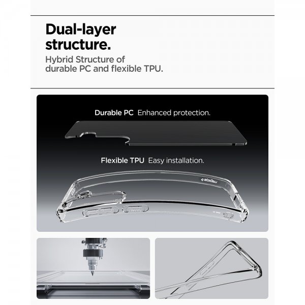 Spigen Samsung Galaxy S25 -kuori Ultra Hybrid Crystal Clear