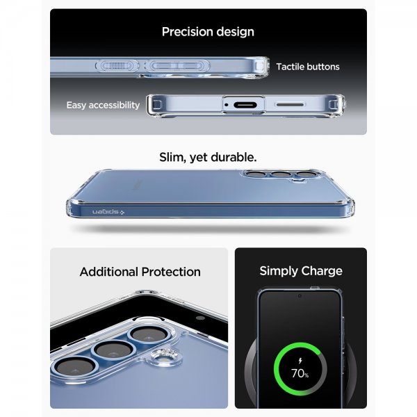 Spigen Samsung Galaxy S25 -kuori Ultra Hybrid Crystal Clear