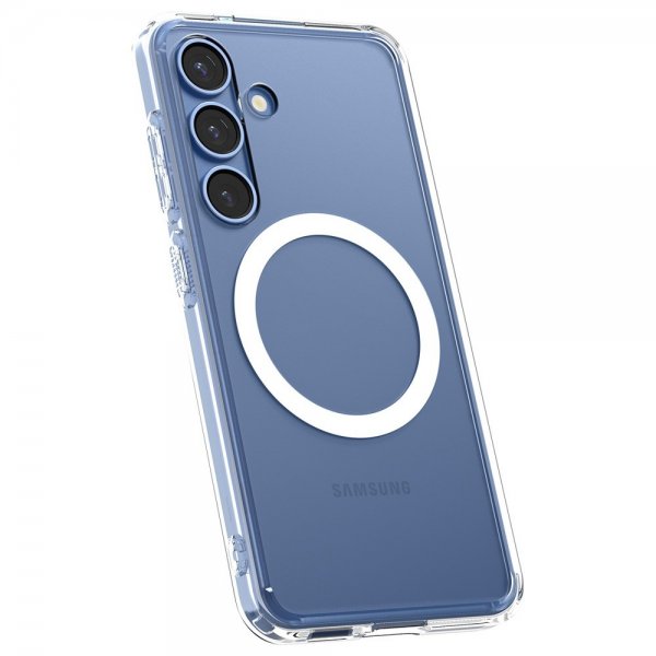 Spigen Samsung Galaxy S25 -suojakuori Ultra Hybrid MagFit kirkas valkoinen