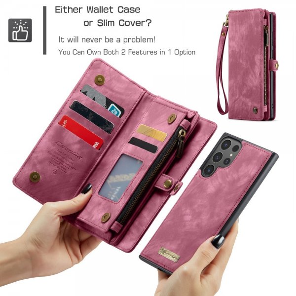 CaseMe Samsung Galaxy S25 Ultra Kotelo 008 Series Irrotettava Kuori Punainen