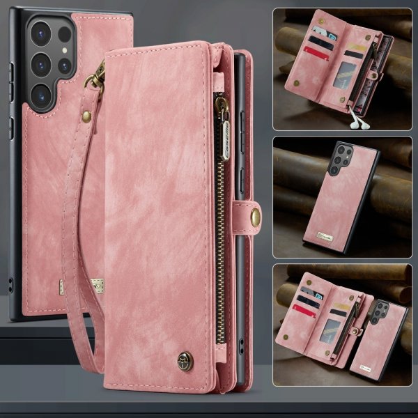 CaseMe Samsung Galaxy S25 Ultra Kotelo 008 Series Irrotettava Kuori Pinkki