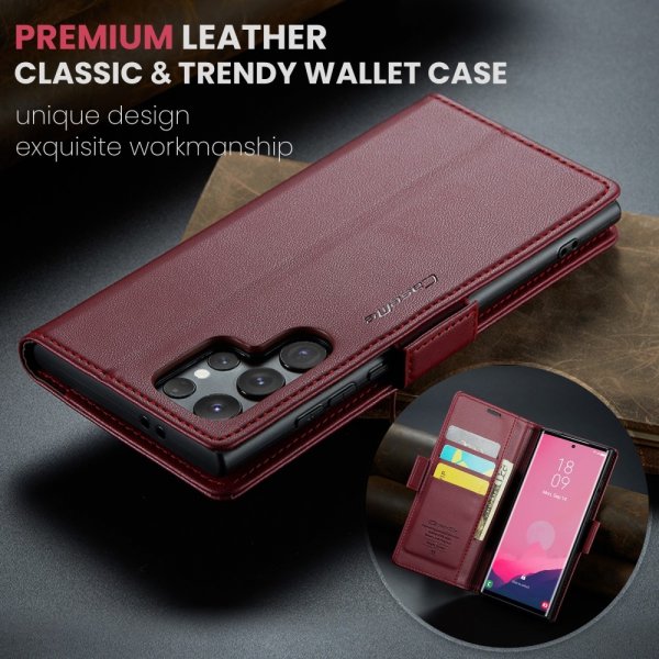 CaseMe Samsung Galaxy S25 Ultra -kotelo, 023 Series, punainen