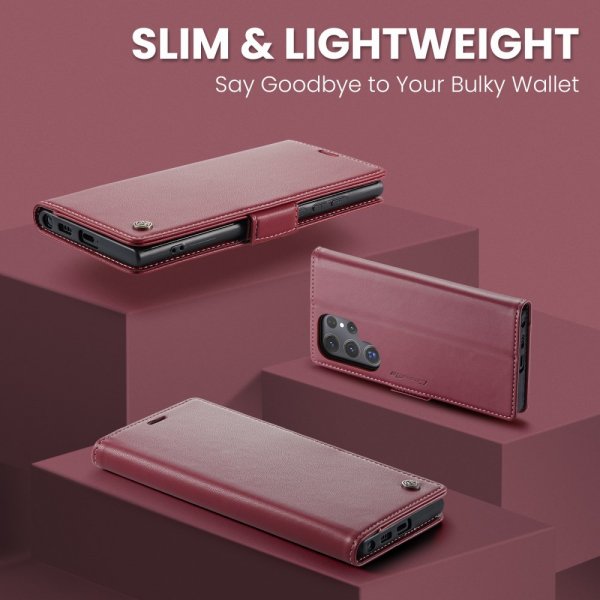 CaseMe Samsung Galaxy S25 Ultra -kotelo, 023 Series, punainen