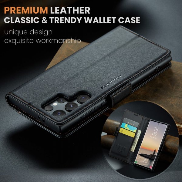 CaseMe Samsung Galaxy S25 Ultra Kotelo 023 Series Musta