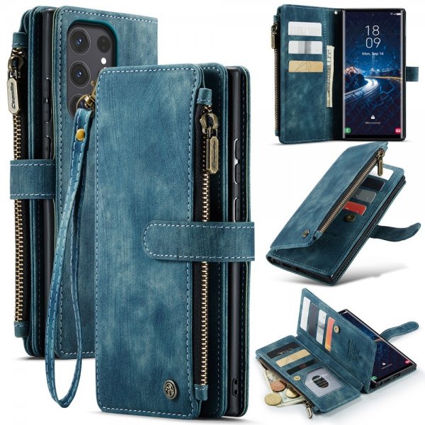 CaseMe Samsung Galaxy S25 Ultra C30 Series -kotelo, sininen