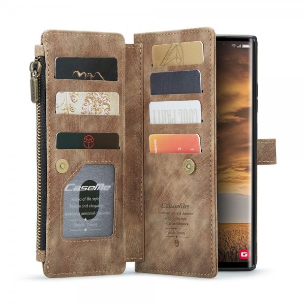 CaseMe Samsung Galaxy S25 Ultra -suojakotelo, C30 Series, ruskea