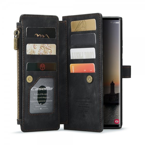 CaseMe Samsung Galaxy S25 Ultra C30 Series -suojakotelo, musta