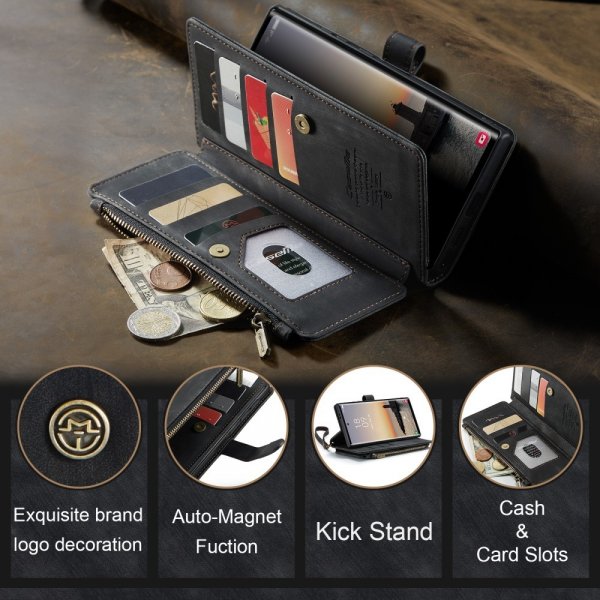 CaseMe Samsung Galaxy S25 Ultra C30 Series -suojakotelo, musta