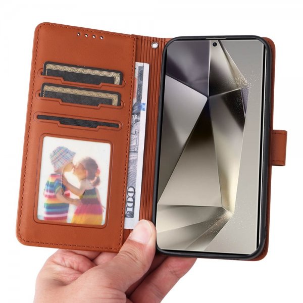 Betopnice Samsung Galaxy S25 Ultra Kotelo irrotettavalla kuorella 005 Ruskea