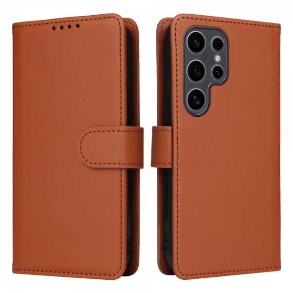 Betopnice Samsung Galaxy S25 Ultra Kotelo irrotettavalla kuorella 005 Ruskea
