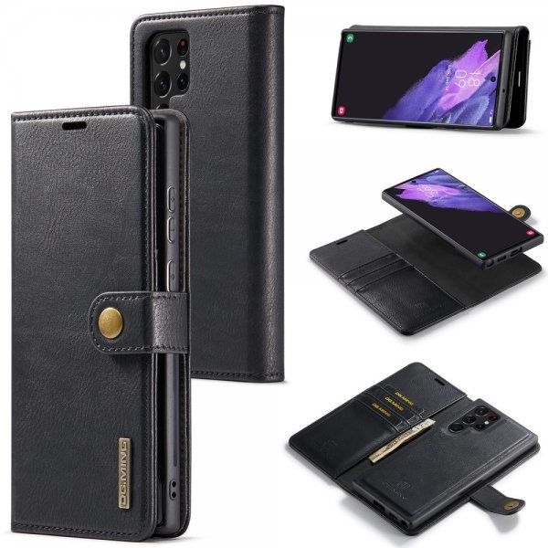 Dg.Ming Samsung Galaxy S25 Ultra -kotelo irrotettavalla kuorella, musta