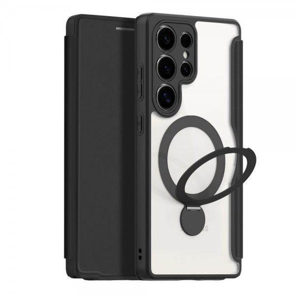 Dux Ducis Samsung Galaxy S25 Ultra -kotelo Skin X Pro Series Jalusta MagSafe Musta
