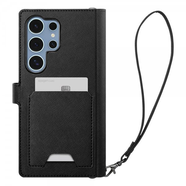 Spigen Samsung Galaxy S25 Ultra Kotelo Wallet S Musta
