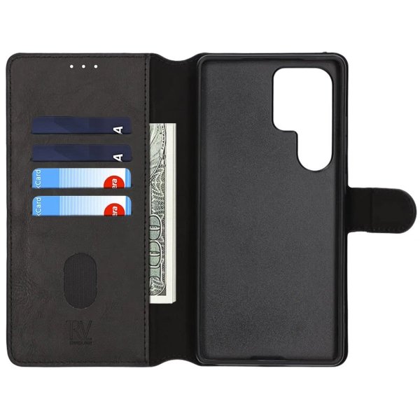 Rvelon Samsung Galaxy S25 Ultra Kotelo Magneettisesti Irrotettava Kuori Musta