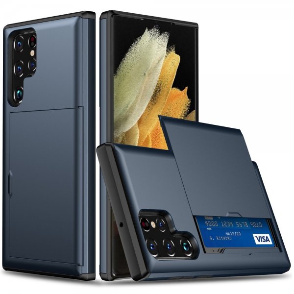 Samsung Galaxy S25 Ultra Kuoret Korttilokero Sininen
