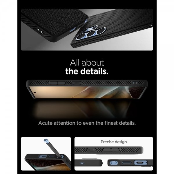 Spigen Samsung Galaxy S25 Ultra Kuori Liquid Air Matte Black