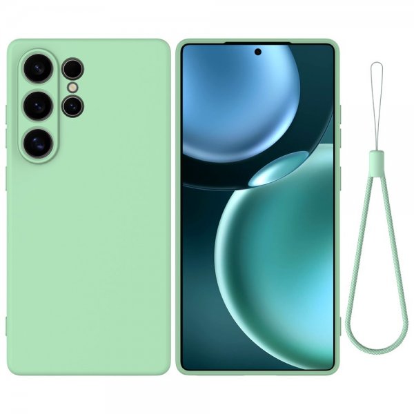 Samsung Galaxy S25 Ultra Strap Silicone -kuori vihreä