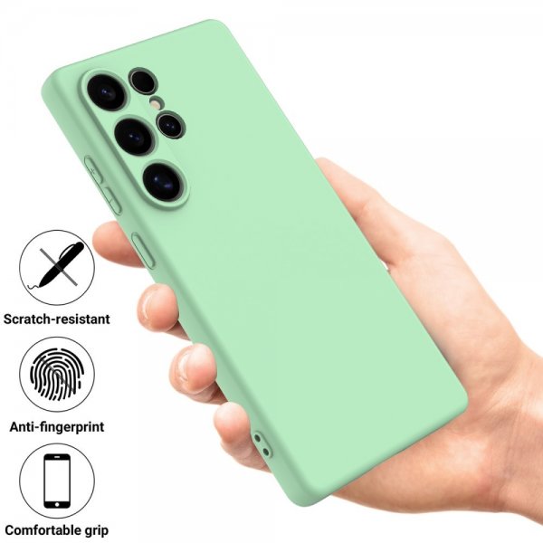 Samsung Galaxy S25 Ultra Strap Silicone -kuori vihreä