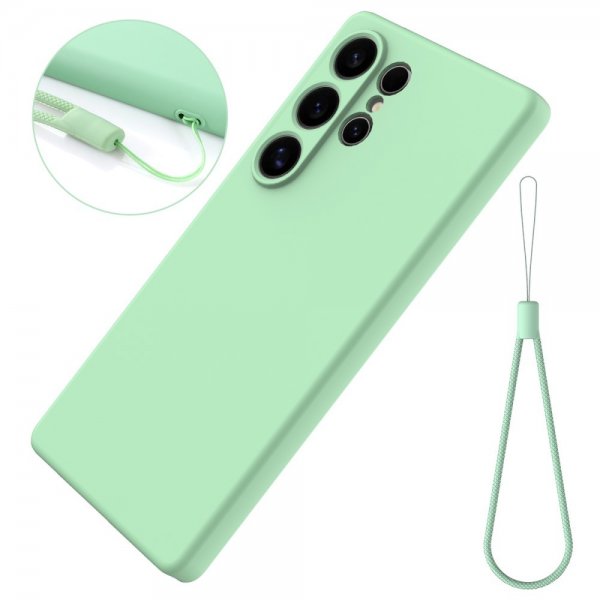 Samsung Galaxy S25 Ultra Strap Silicone -kuori vihreä