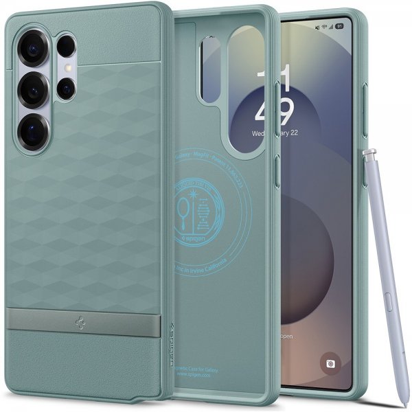 Spigen Samsung Galaxy S25 Ultra Kuori Parallax MagFit Sage Green